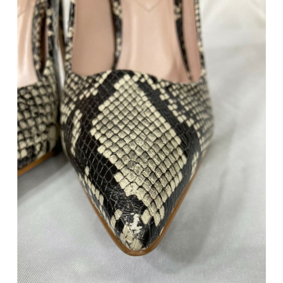 Aldo Women's Stessy Snakeskin Stiletto High Heel Shoe Size 8 EU 38.5 Pointy Toe - Picture 8 of 11